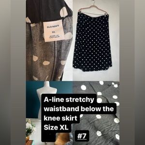 Old Navy Polka-dot A-line Skirt sz XL